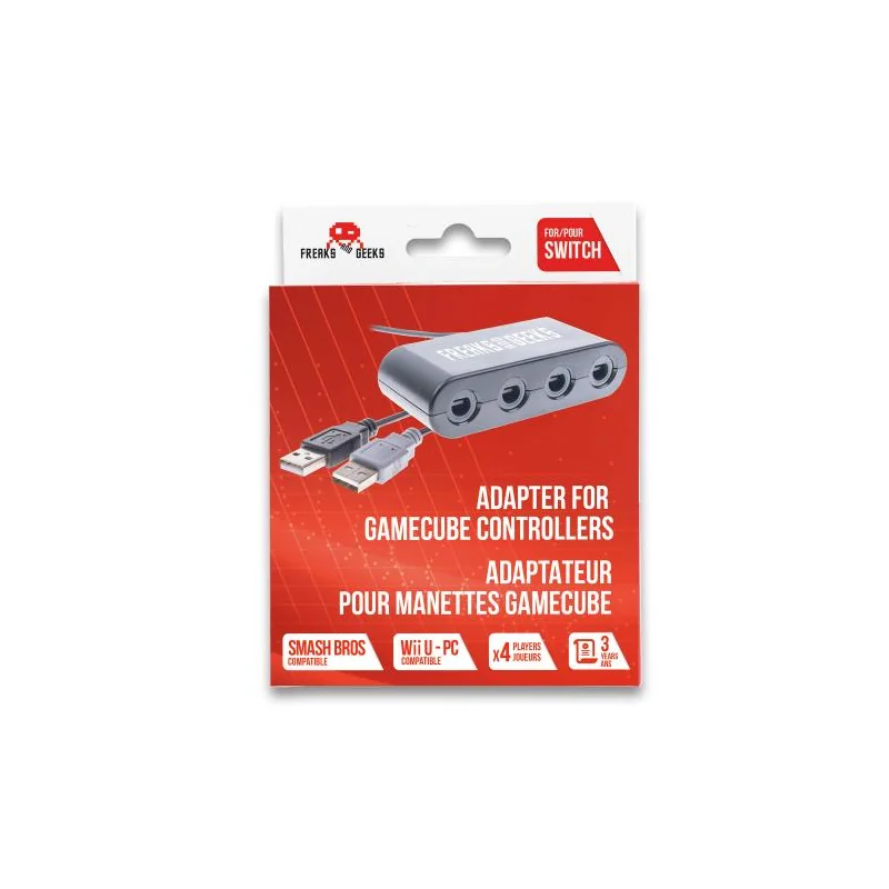 Adapter for 4 Game Cube Controllers on SWITCH and Wii U - Freaks and Geeks