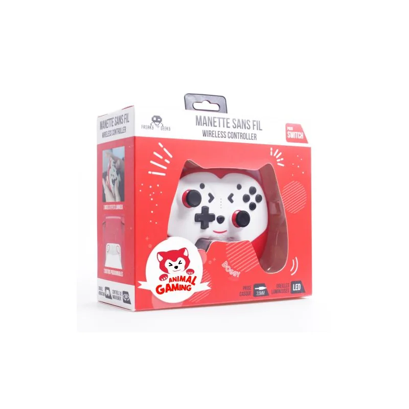 Switch - Child-sized Doggy Wireless Animal Controller with Paddles and LED - Red Gamepad