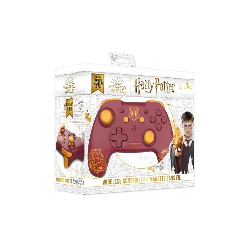 Harry Potter - Wireless Switch Controller 1M Cable - Gryffindor - Red Gamepad