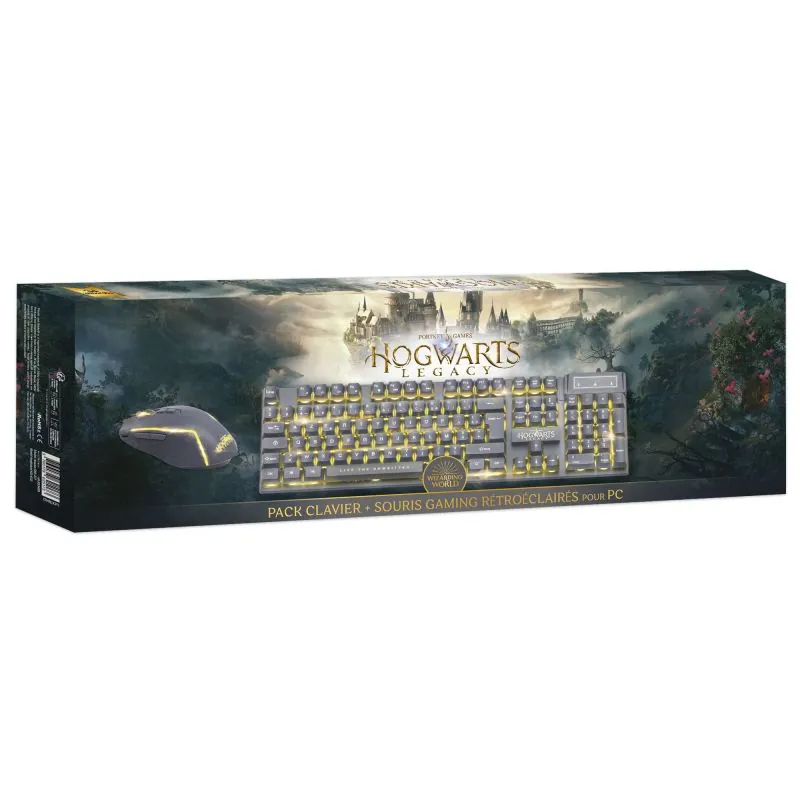 Harry Potter-Hogwarts Legacy Backlit Gaming Keyboard+Mouse Pack (PS4 compatible)