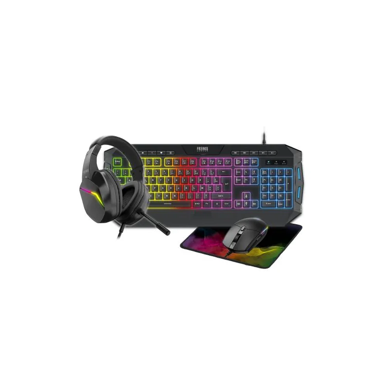 Pack 4in1 Polychroma QWERTZ Keyboard+Mouse+Mat+Headset - RGB