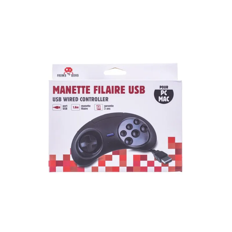 MEGADRIVE 6-button USB controller for PC/MAC Gamepad