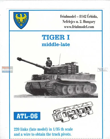 FRUATL006 1:35 Friulmodel Track Link Set - Tiger I Mid / Late (220 Links)