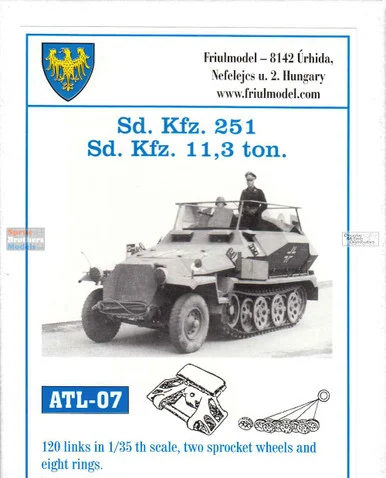 FRUATL007 1:35 Friulmodel Track Link Set - Sd.Kfz.251 Half Track (120 Links)