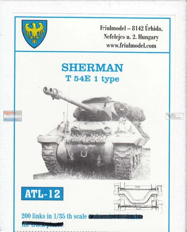 FRUATL012 1:35 Friulmodel Track Link Set - Sherman T54E1 T-54E1 Type (200 Links)