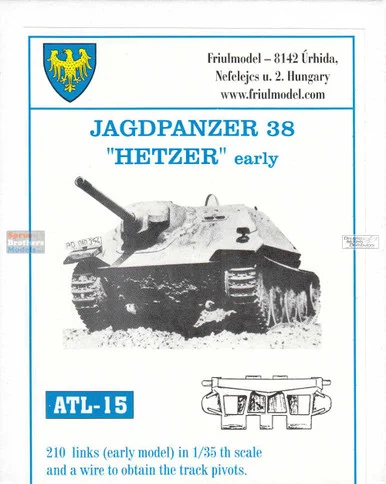 FRUATL015 1:35 Friulmodel Track Link Set - Jagdpanzer 38 Hetzer Early (210 Links)