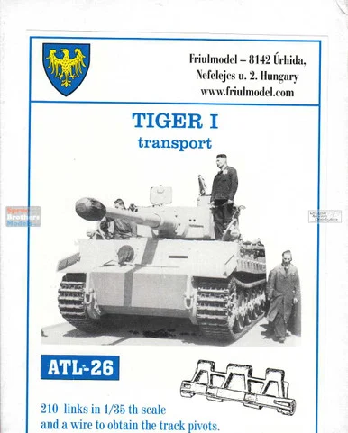 FRUATL026 1:35 Friulmodel Track Link Set - Tiger I Transport Type (210 Links)