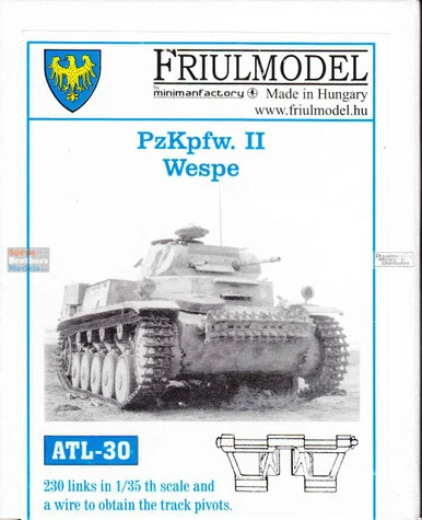 FRUATL030 1:35 Friulmodel Track Link Set - Panzer PzKpfw II Wespe (230 Links)