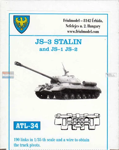 FRUATL034 1:35 Friulmodel Track Link Set - JS-1 JS-2 JS-3 Stalin Tank (190 Links)