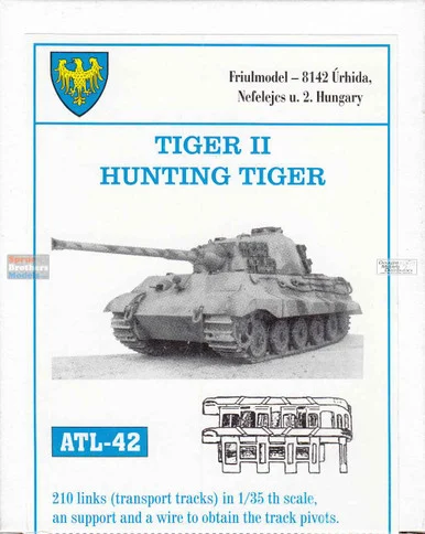 FRUATL042 1:35 Friulmodel Track Link Set - Tiger II Hunting Tiger Transport Type (210 Links)