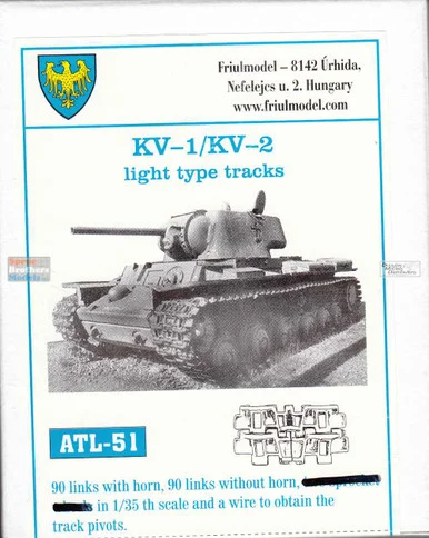 FRUATL051 1:35 Friulmodel Track Link Set - KV-1 KV-2 Light Type (180 Links)