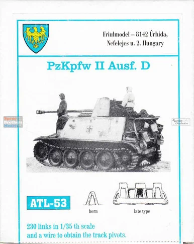 FRUATL053 1:35 Friulmodel Track Link Set - Panzer PzKpfw.II Ausf.D (230 Links)