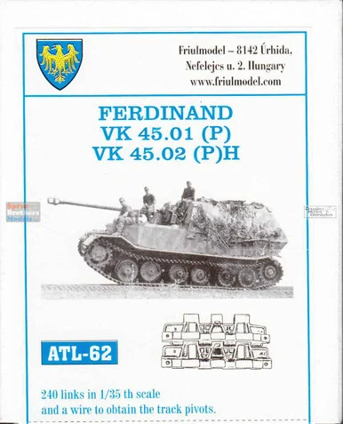 FRUATL062 1:35 Friulmodel Track Link Set - Ferdinand / VK 45.01(P) / VK 45.02(P)H (240 Links)