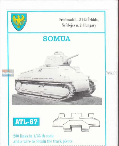 FRUATL067 1:35 Friulmodel Track Link Set - Somua (230 Links)