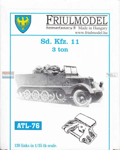 FRUATL076 1:35 Friulmodel Track Link Set - Sd.Kfz.11 3-ton Half Track (120 Links)
