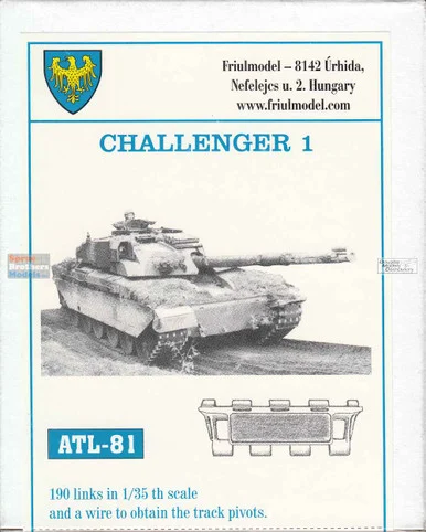 FRUATL081 1:35 Friulmodel Track Link Set Challenger I (190 Links)