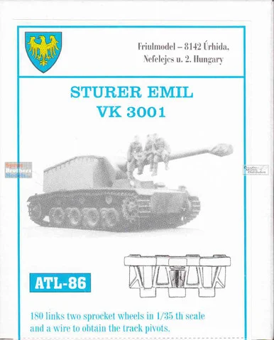 FRUATL086 1:35 Friulmodel Track Link Set - Sturer Emil / VK 3001(180 Links)