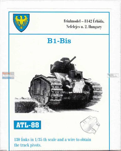 FRUATL088 1:35 Friulmodel Track Link Set - Char B1-Bis (130 Links)