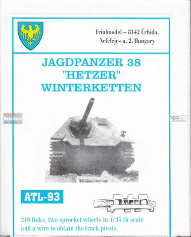 FRUATL093 1:35 Friulmodel Track Link Set - Jagdpanzer 38 Hetzer Winterkretten (210 Links)