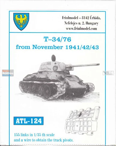 FRUATL124 1:35 Friulmodel Track Link Set - T-34/76