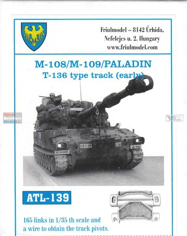 FRUATL139 1:35 Friulmodel Track Link Set - M-108 / M-109 / Paladin T-136 Type (early)