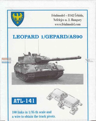 FRUATL141 1:35 Friulmodel Track Link Set - Leopard 1 / Gepard / AS90 Track Set