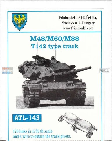FRUATL143 1:35 Friulmodel Track Link Set - M48 / M60 / M88 T142 Type Track Set