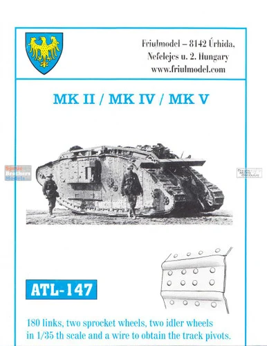FRUATL147 1:35 Friulmodel Track Link Set - Mk II / Mk IV / Mk V Track Set