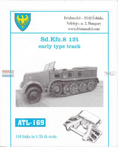 FRUATL169 1:35 Friulmodel Track Link Set - Sd.Kfz.8 12t Early Type Track