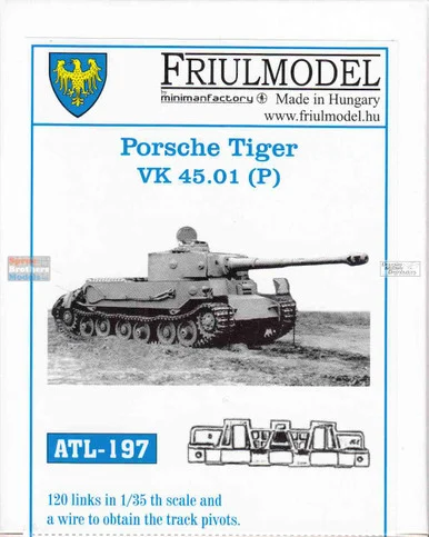 FRUATL197 1:35 Friulmodel Track Link Set - Porsche Tiger VK 45.01(P)