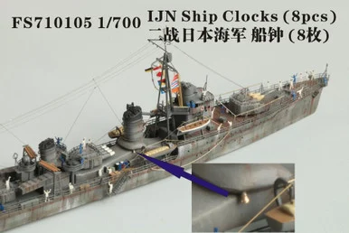 1/700 Five Star Models Scale IJN Ship Clocks (8Pcs)