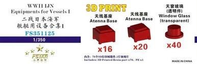 1/350 Five Star Models WWII IJN Equipments for Vessels I 3D Print (include transparent resin parts)