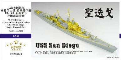 1/700 Five Star WWII USS San Diego CL-53 CLAA Cruiser Upgrade Set For Dragon 7052