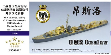 1/700 Five Star Models WWII Royal Navy O Class Destroyer HMS Onslow