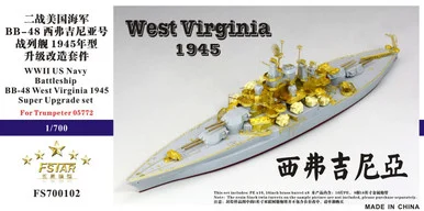 1/700 Five Star WWII USS West Virginia BB-48 1945 Upgrade