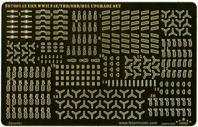 1/700 Five Star WWII USN F4F TBD SBD B25 Upgrade Set - Five Star Models