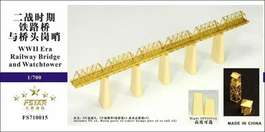 1/700 Five Star Models WWII Railway Bridge and Watchtower (Tall Piers)