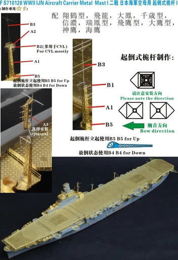 1/700 Five Star WWII IJN Aircraft Carrier Main Mast I - Five Star Models