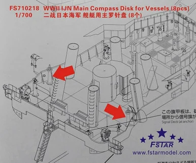 1/700 Five Star Models WWII IJN Main Compass Disk for Vessels (8pcs)