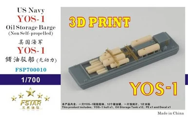 1/700 Five Star US Navy YOS-1 Oil Storage Barge (Non Self-propelled)(3D Printing) Model Kit