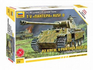 Zvezda 5010 1/72 PzKpfw V Panther Ausf D Tank (Snap) - Zvezda Models