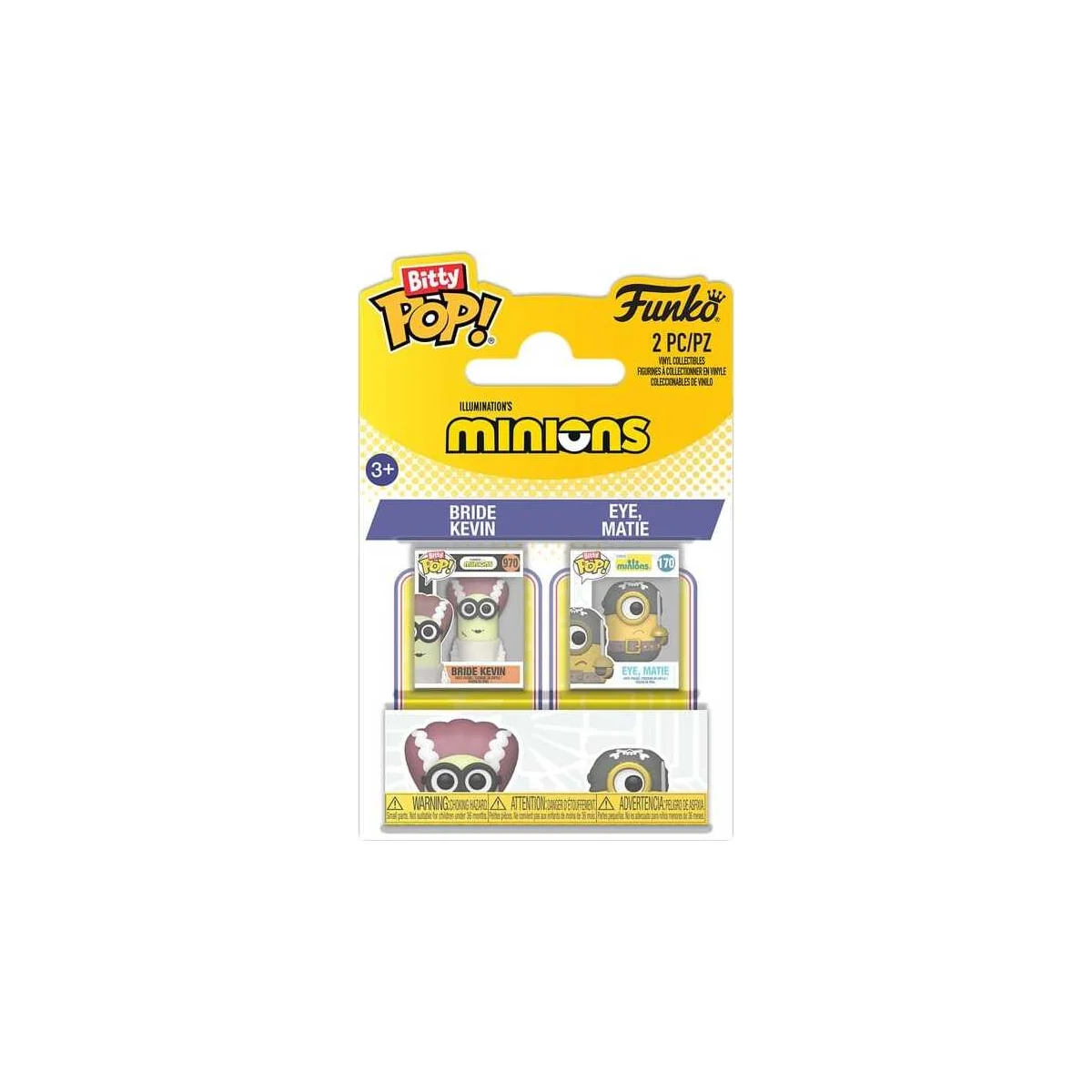 Minions Bitty POP! Vinyl Figures Bride Kevin & Eye, Matie 2 cm Pop figures - Funko