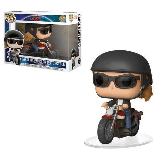 Funko Pop! 57 Pop Rides- Captain Marvel - Carol Danvers on Motorcycle Vinyl Figure