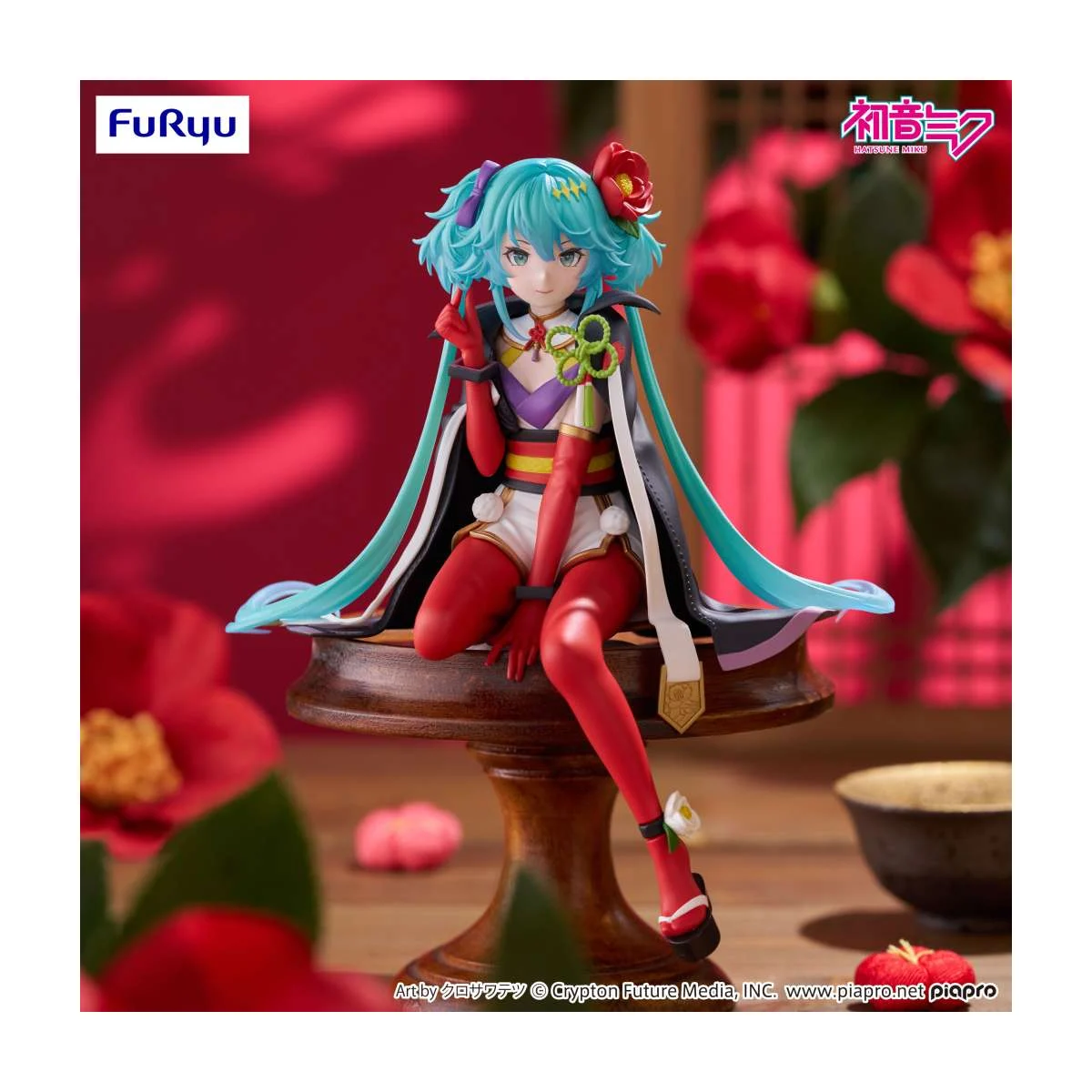 Hatsune Miku Flower Fairy Camelia Noodle Stopper Figure Figurine - Furyu