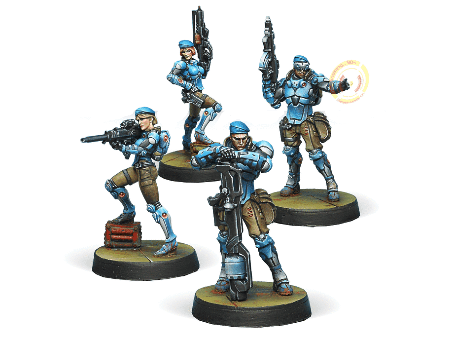 Infinity PanOceania Fusiliers Miniature Game Figures - Corvus Belli