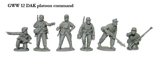 German WW2 Zug (Platoon) Command, 28 mm Scale Model Metal Figures - Perry Miniatures