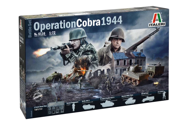 Operation Cobra 1944 WWII, 1/72 Scale Diorama Battle Set - Italeri