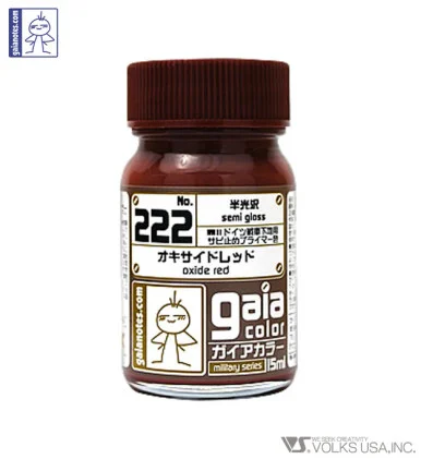 Gaia Military Color 222 Oxide Red (Primer Color for Rust Prevention) - 15ml