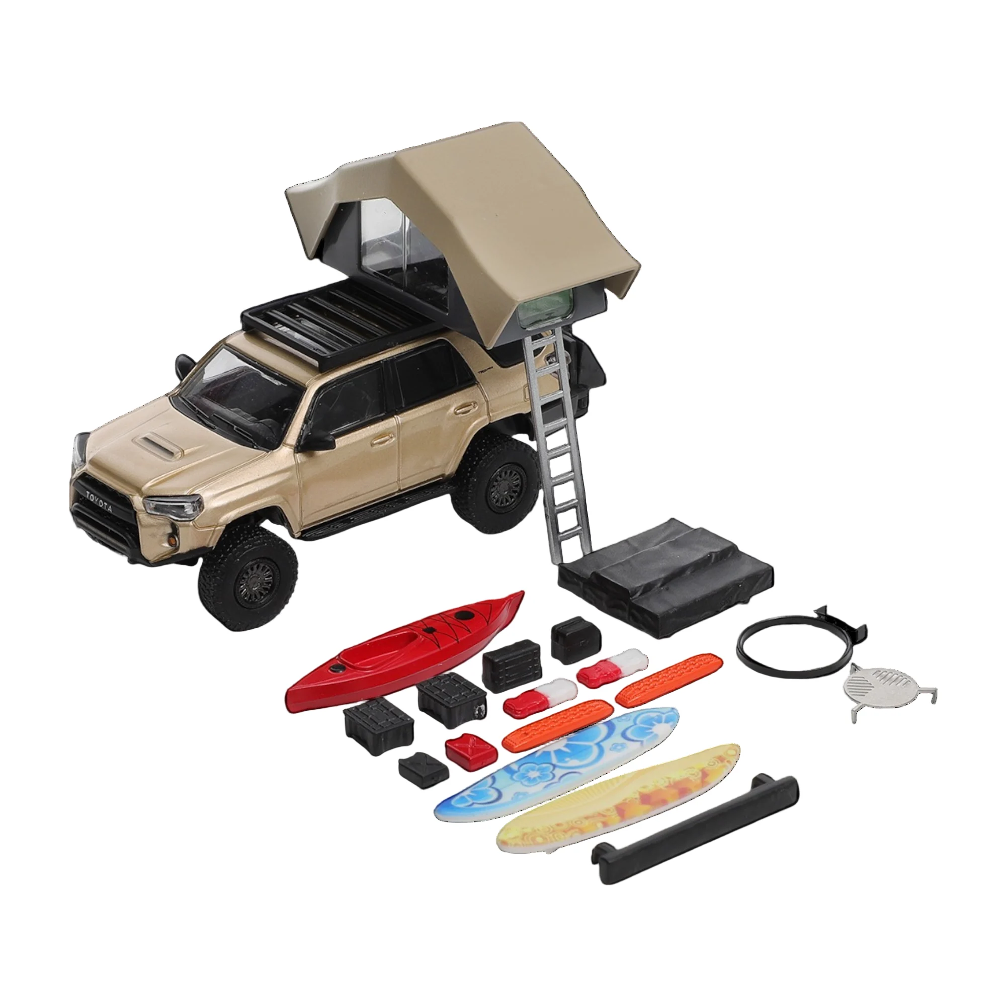 GCD Toyota Super Overlord Modified 4 RUNNER – Champagne Gold 1:64 Scale Diecast Model