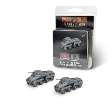 15mm Sd Kfz 231 (8-rad) Heavy Scout Troop - GE339